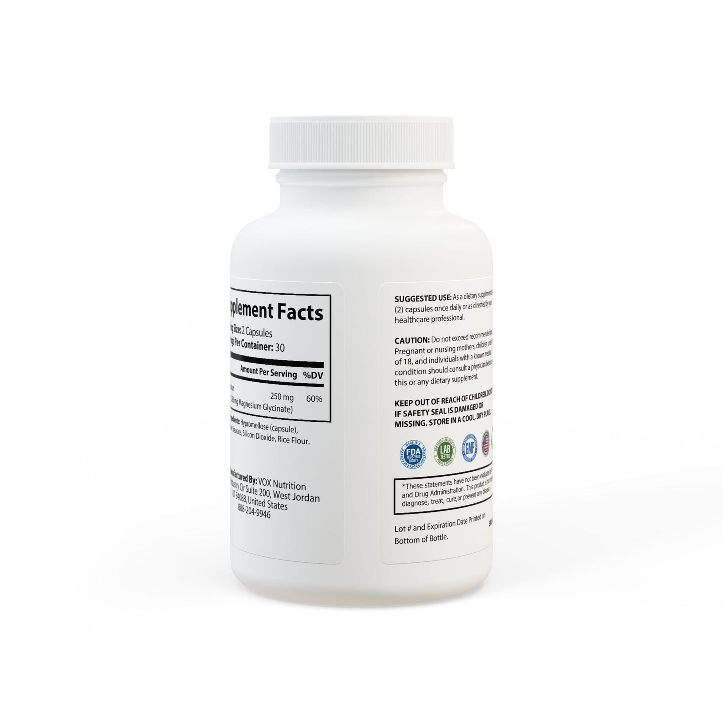 Magnesium Glycinate (60 Capsules)