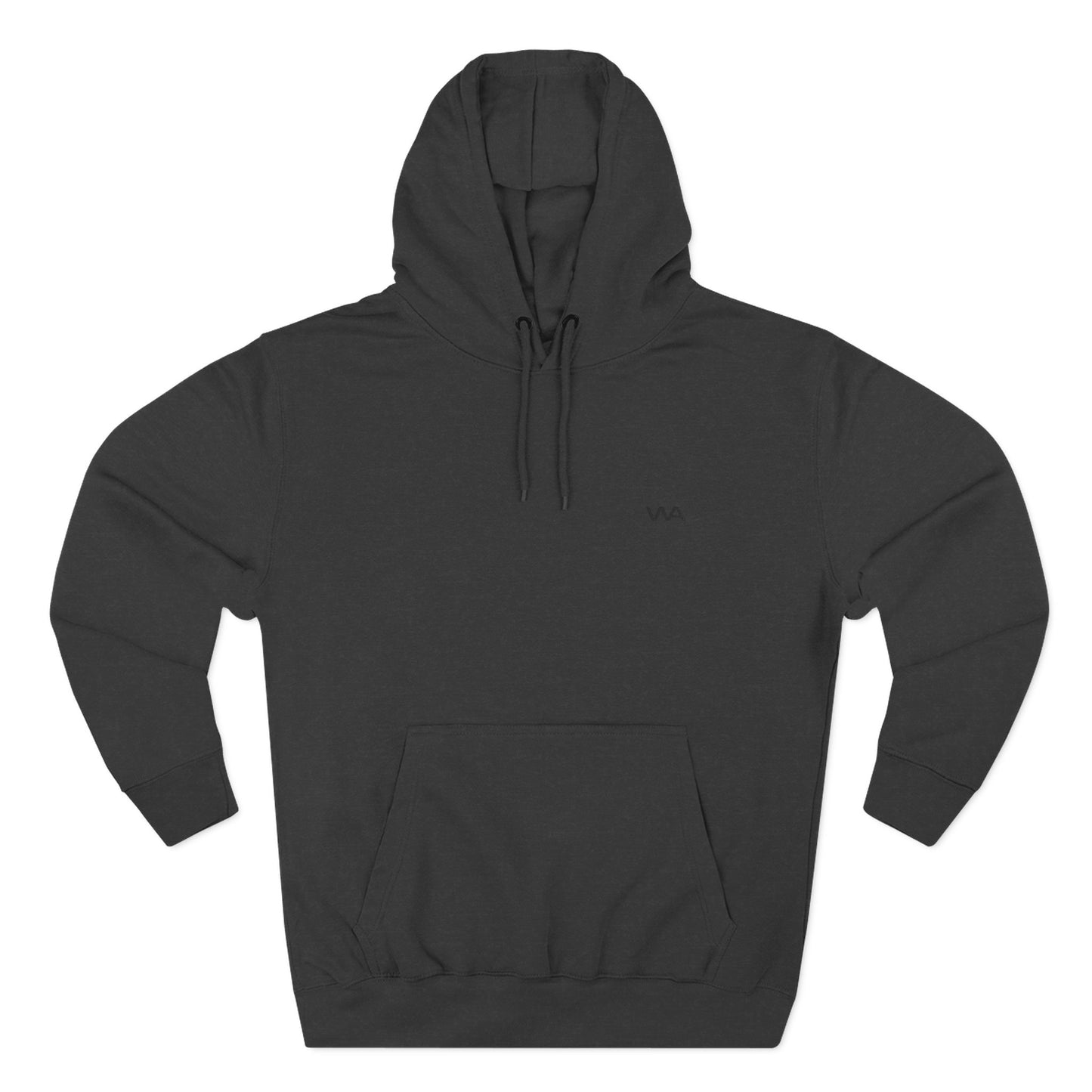 WA Three-Panel Fleece Hoodie — Classic Pullover Minimal