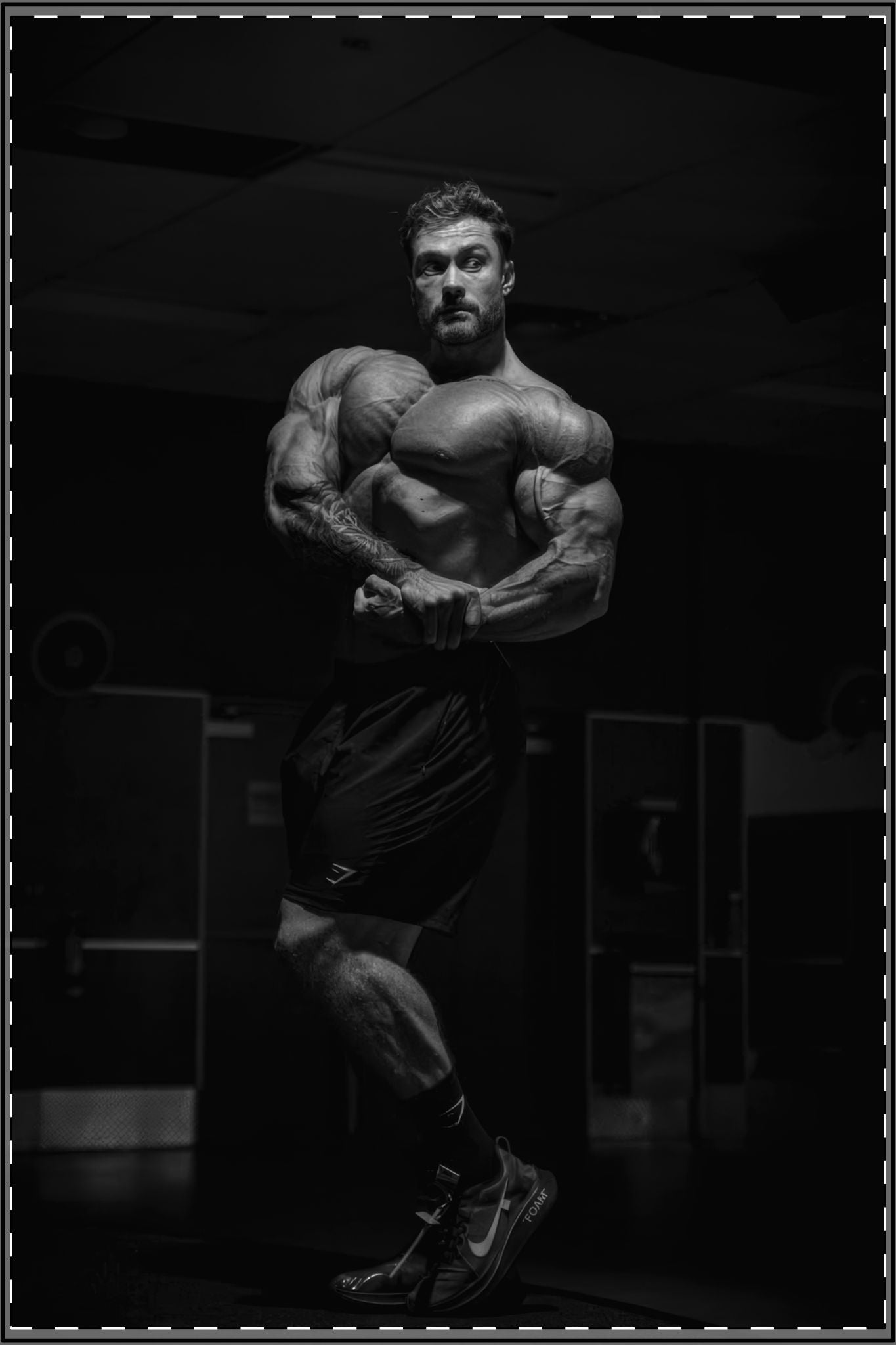 CHRIS BUMSTEAD - Custom Edit, Satin Poster (Enhanced) Black & White